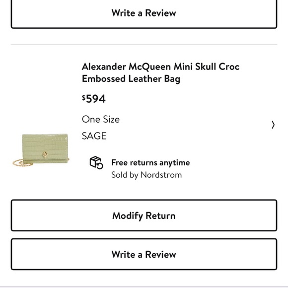 Alexander McQueen Mini Skull Croc
Embossed Leather Bag - Picture 3 of 5